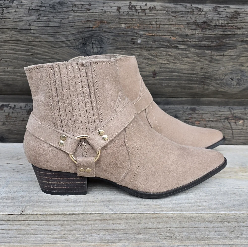 Modern Rush NEW Marta Modern Western Boho Harness Booties 7.5M